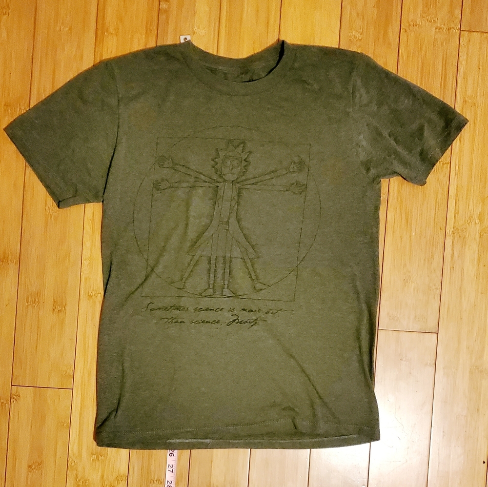 Bundle of 4 👦Boys T-Shirts: 2 Rick & Morty, 1  Bob's Burgers, 1 Solid Jockey 12